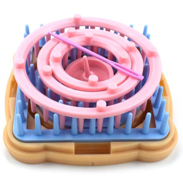 Conjunto Completo de Tricô Loom com Padrão Floral: Agulhas, Fio de Lã e Ferramentas de Costura, 6 Peças