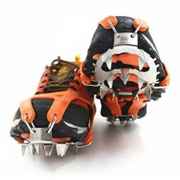 Antiderrapante Manganês Aço Sapato Cobre, 18 Dentes Escalada Crampons para Outdoor Inverno Caminhada Gelo Pesca Neve Sapatos - Image 1