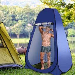 Barraca de banheiro ao ar livre barraca de chuveiro automática pop up mudando tenda ao ar livre mudando sala de montagem dobrável acessórios de acampamento - Image 1