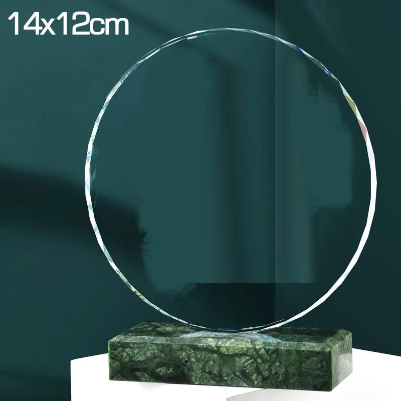 Troféu De Vidro Personalizado, Criativo, Honra De Alta Qualidade, Prêmio De Lembrança, Forma Geométrica, Troféu De Cristal De Mármore - Image 1