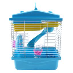 Casa do hamster da gaiola do animal de estimação com a casa dobro da camada transparente da clarabóia para o animal de estimação do hamster dourado - Image 4