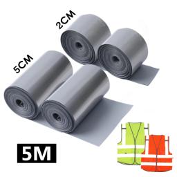 5m tira reflexiva adesivo transferência de calor fita reflexiva para diy saco de roupas sapatos ferro na segurança rodoviária suprimentos de roupas - Image 1