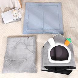Dobrável casa do cão interior quente sofá canil cama esteira para pequenos médios grandes cães gatos quente filhote de cachorro caverna ninho de gato inverno produtos para animais de estimação - Image 5