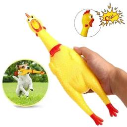 Screaming Chicken Toy for Dogs, Squeezing Sound, Pet Acessórios, Dog Toys, Dental Chews Supplies, Produtos interativos - Image 1