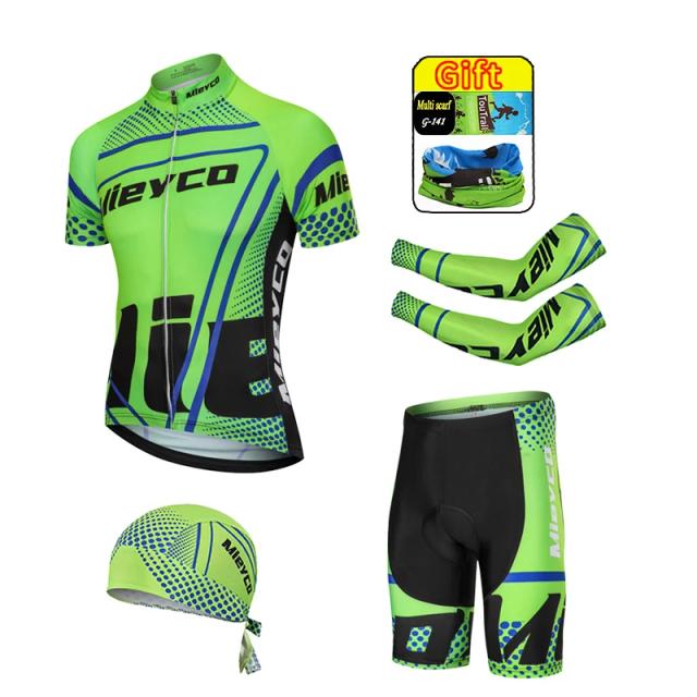 Conjunto de Camisas de Ciclismo Masculinas Respirável para Treino, MTB e Corrida - Roupas Curtas de Verão para Bicicleta