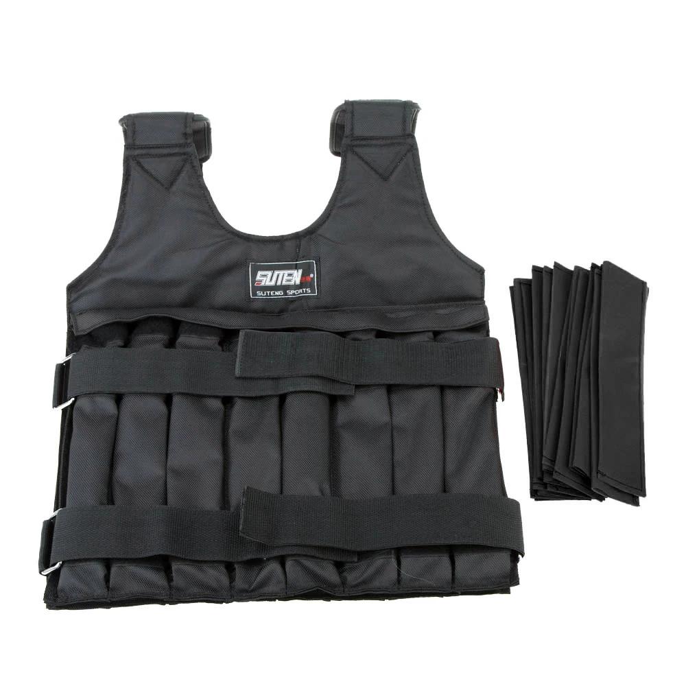 Colete Ponderado Ajustável para Treinamento Exercício, Jaqueta de Fitness para Ginásio Workout, Colete de Boxe, Max 50kg, Run Loading - Image 1