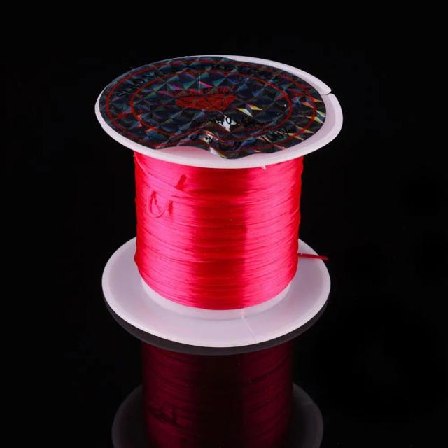Cordão Elástico de Nylon para DIY em Cores Vibrantes, Ideal para Pulseiras e Colares, 10 Metros, 0.6mm, 1 Rolo