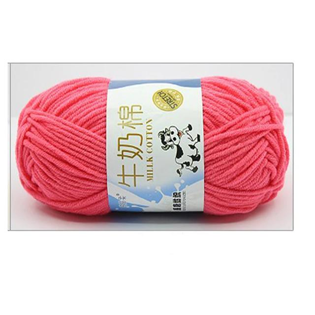 Fio de Algodão Lácteo para Tricô e Crochê: Ideal para Suéteres e Chapéus - 50g, Amigável para a Pele