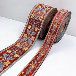 1m Vintage étnico bordado laço fita Boho guarnição DIY vestuário saco cortina artesanato acessórios bordados tecido - Image 2