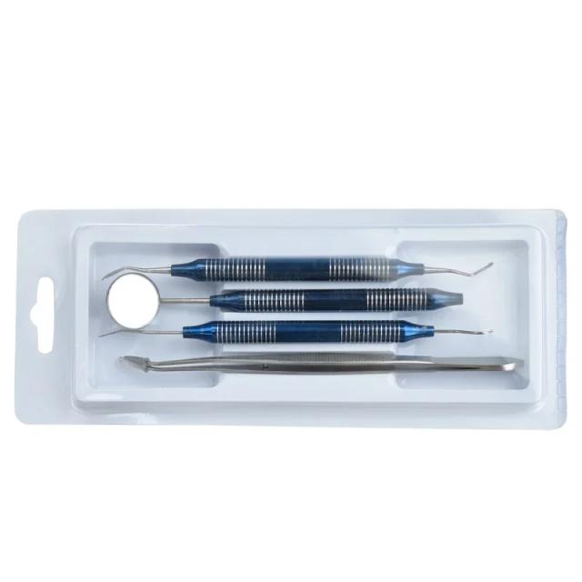 Kit de Higiene Dental Aço Inoxidável 4 Peças