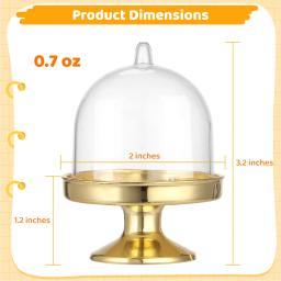 Plástico Mini Bolo Suportes Com Tampa, Cupcake Suportes, Capa De Cúpula, Recipientes De Chocolate, Sobremesa Placas De Exibição, Casamento, 36Pcs - Image 5