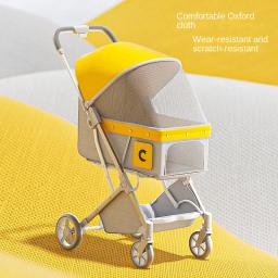 Carrinho de estimação leve e dobrável, adequado para cães e gatos, de tamanho médio, ideal para cães pequenos - Image 2