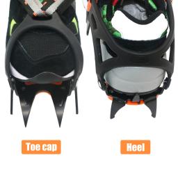 Aço inoxidável Ice Snow Crampons, Gripper de escalada antiderrapante, Capas de sapato, Spike Cleats, Skid Crampons para esporte, 12 dentes - Image 6