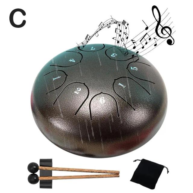 Bateria Oca para Iniciantes: Tambor Percussivo ao Ar Livre com 8 Tons e 6 Instrumentos de Jardim