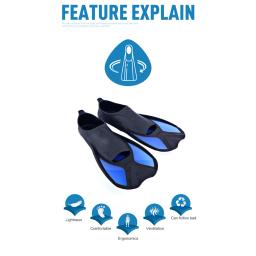 Unisex flexível submersível pé snorkeling mergulho nadadeiras, Monofin ajustável, adultos e crianças equipamentos - Image 3