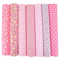 Tecidos de algodão estampados, 7 peças de tecidos em cores mistas, para costura, patchwork, bordado, faça você mesmo, acessórios artesanais - Image 4