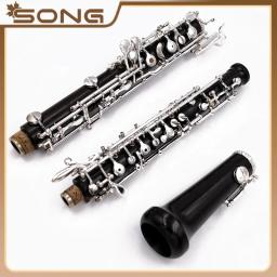 Oboé semiautomático com madeira composta E Key, banhado a prata, C Key - Image 1