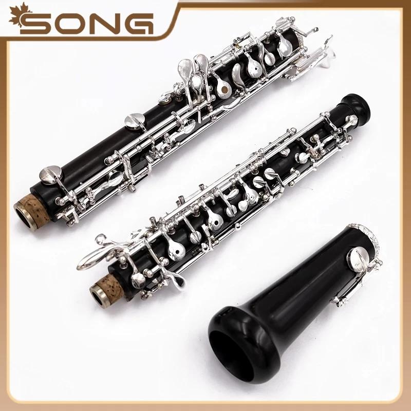 Oboé semiautomático com madeira composta E Key, banhado a prata, C Key - Image 1
