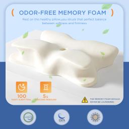 Ortopédica borboleta em forma de memória espuma travesseiro para adultos, proteção do pescoço, travesseiros macios, cuidados de saúde, recuperação lenta, 1pc - Image 4