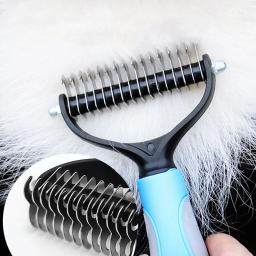 Animal de estimação gato depilação pente escova cão grooming derramamento de ferramentas filhote de cachorro cabelo derramamento trimmer corte de pele do animal de estimação desothing pentes - Image 4