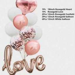 Love Sequins Látex-Impresso Amor Balão Decoração Combinação, 10pcs - Image 2