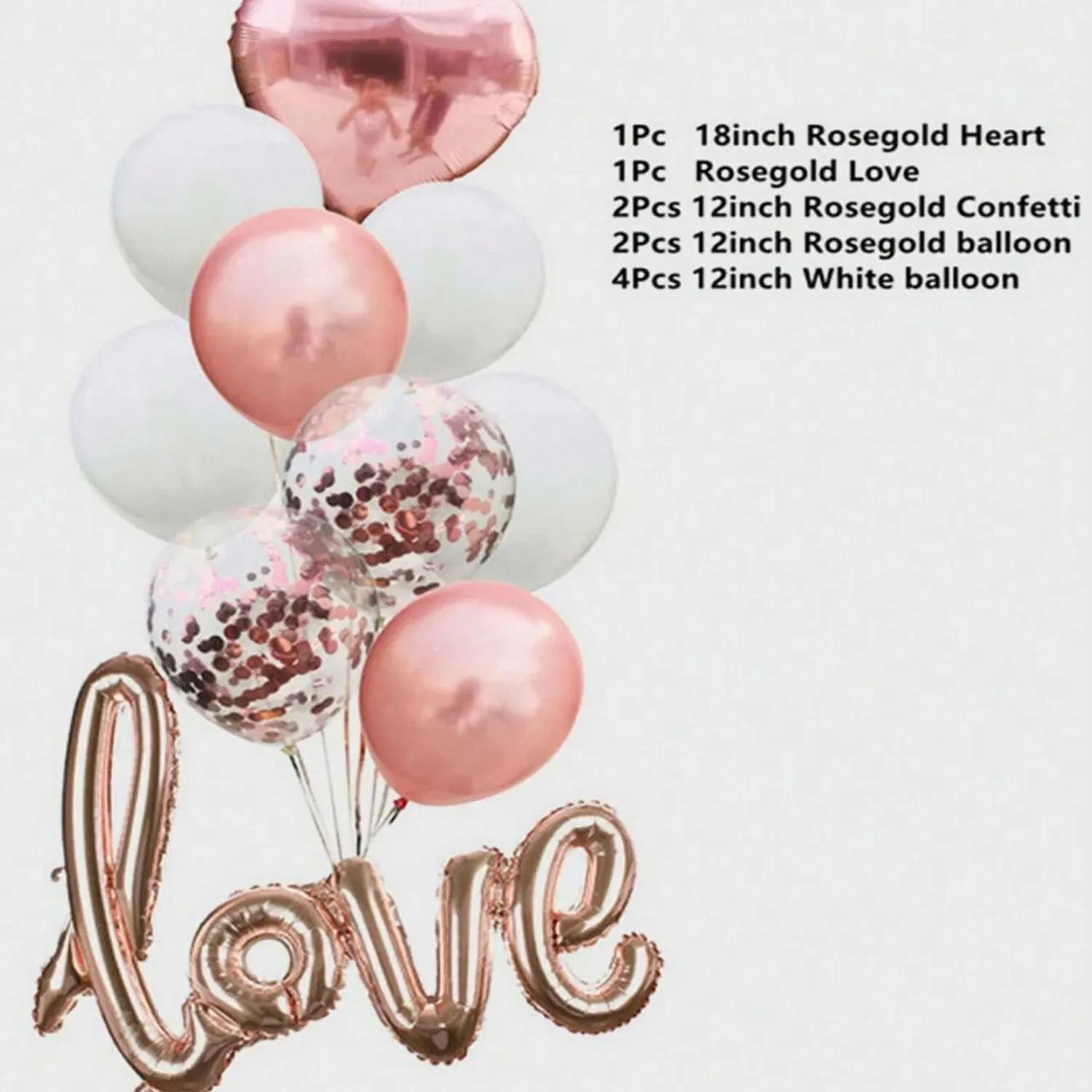 Love Sequins Látex-Impresso Amor Balão Decoração Combinação, 10pcs - Image 1