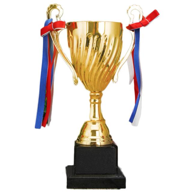 Escultura Grande Gold Trophy Cup: Metal Award Sem Tampa para Vencedores de Todas as Idades