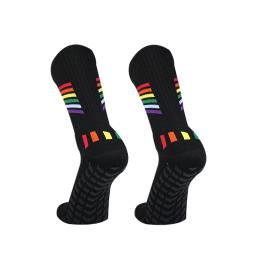 Silicone antiderrapante meias com padrão Multicolor para adultos, futebol meias, meias de futebol, alta qualidade, aperto de esportes, EU38-44, 2023 - Image 3