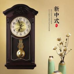 Chinês grande relógio de parede 3d do vintage sala estar europeu pêndulo relógios parede retro design moderno casa fazenda decoração - Image 5