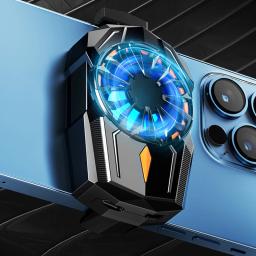 RGB Luz ABS Back Clip Ventilador refrigerado a ar, Radiador de telefone celular, PUBG Game Cooler, IOS, Android, Turbo Furacão dissipador de calor - Image 3