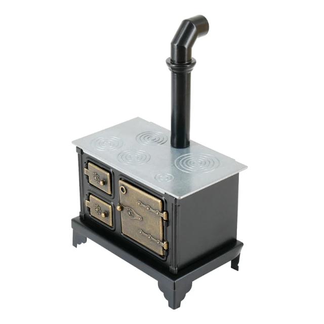 Mini Fogão Chaminé Escala 1:12 para Casinhas de Bonecas - Acessórios de Cozinha em Miniatura