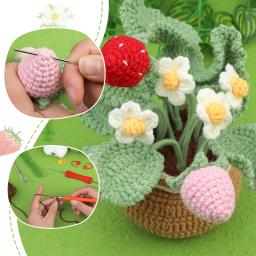 DIY Tricô Ferramentas para Iniciantes, Ferramentas De Material De Tricô, Enchimento De Fios Para Decoração De Casa, Artesanal Em Vaso De Crochet, Flores E Plantas - Image 5