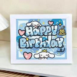 Sanrio-Kits De Pintura Diamante Com Moldura Para Crianças, DIY Arte De Strass, Hello Kitty, Kuromi, Mosaico Carft, Presente De Decoração De Casa, 5D - Image 4