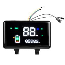 Bicicleta elétrica display led motocicleta velocímetro medidor de bateria luz de volta cabeça display 48-72v triciclo elétrico parte da bicicleta - Image 1