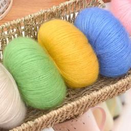 Bola de fios longos de mohair, tecidos à mão, pacote de material DIY, escavado, camisola, xale, lenço, 150g, 6 pcs por pacote - Image 4