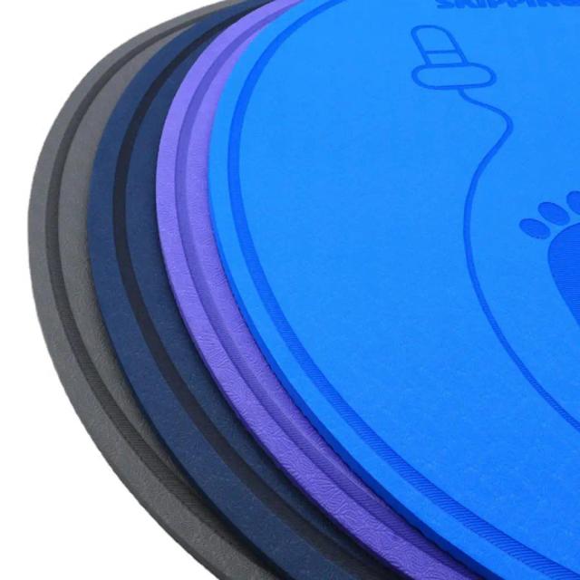 Mat de TPE Antiderrapante para Pular Corda - Tapete Silencioso para Exercícios e Fitness
