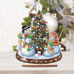 Kits De Ornamento De Pintura De Diamante De Mesa De Madeira Animal Mesa De Natal, Kits De Arte, Mesa De Natal, Escritório, Decoração De Casa - Image 1