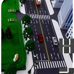 Miniatura Cidade Rua Cenário PVC Folha, Tráfego, Rota, Estrada Cena Material, Edifício Modelo, Construção Paisagem, 1:150 - Image 4