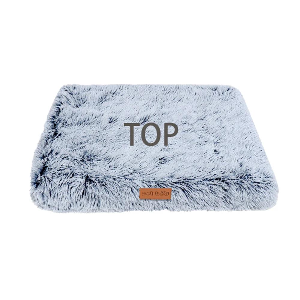 Memória espuma Pet Bed com removível lavável Faux Fur Cover, cama do cão impermeável para Crate, Anti-Slip Bottom, ortopédico - Image 1