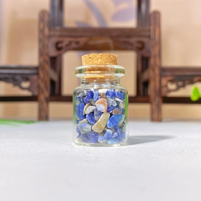 Frasco de Perfume Multi-Material com Chips Naturais e Glitter para Criação de Jóias e Decoração - Presente Ideal, 1 Peça
