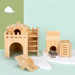 Casa Dupla Camada para Animais Pequenos, Casa do Hamster Anão, Casa do Hamster - Image 6