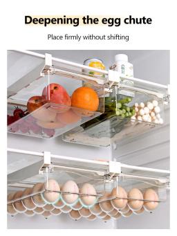 Gaveta Tipo Caixa De Armazenamento De Alimentos para Geladeira, Organizador De Frutas Claro, Suporte De Rack, Prateleira De Slide, Plástico, Recipiente De Cozinha - Image 4
