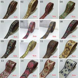 1m Vintage étnico bordado laço fita Boho guarnição DIY vestuário saco cortina artesanato acessórios bordados tecido - Image 6