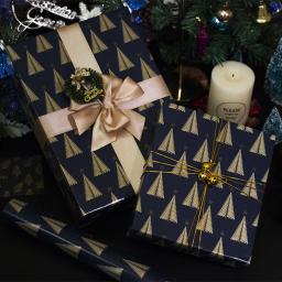 Papel Kraft Wrapping Craft, Decoração De Caixa De Presente, Cor Azul, Alce, Árvore De Natal, Boneco De Neve, Aniversário, Natal, Festa De Casamento - Image 6