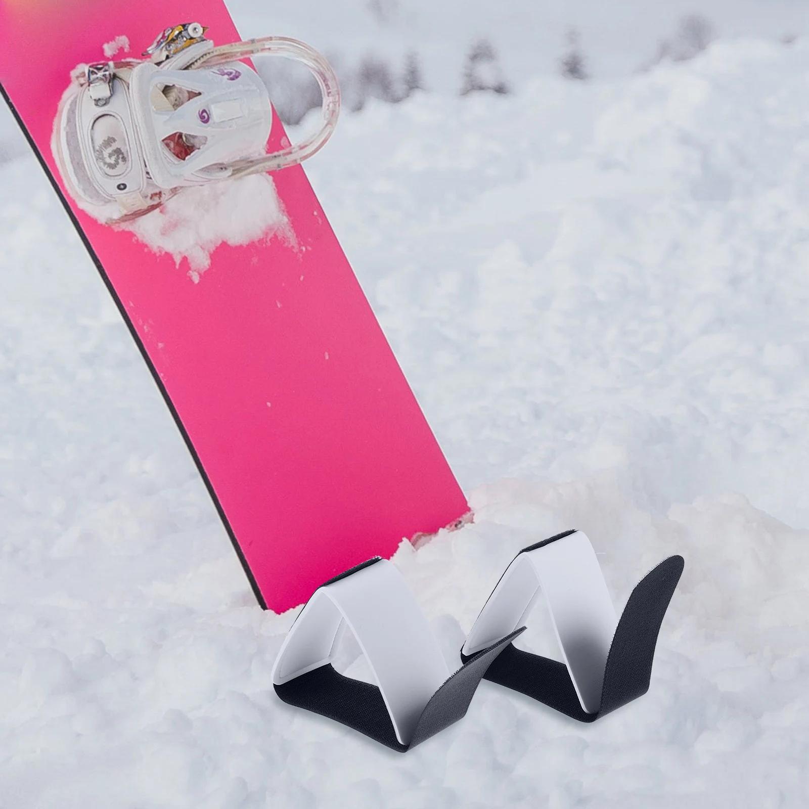 4 pçs correias snowboard fixação bandas cor azul ajustável ao ar livre esquis suprimentos leve portátil esquis suprimentos rack de armazenamento - Image 1