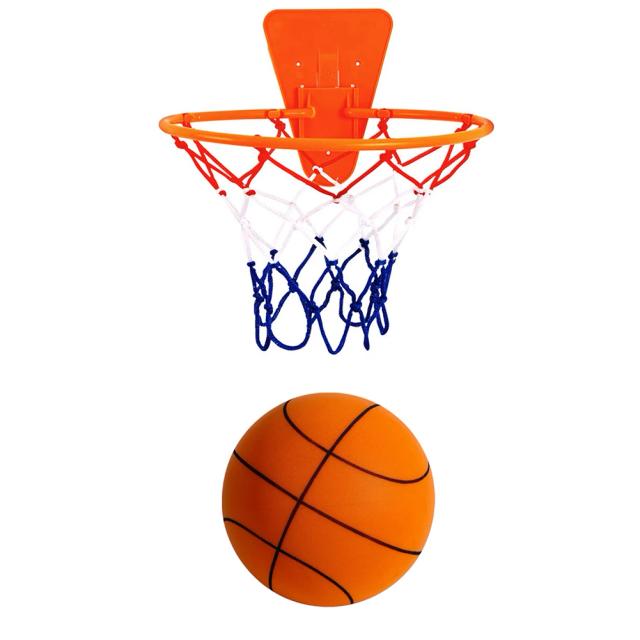 Bola de Treino de Basquetebol Silenciosa para Dribles e Saltos, Tamanhos 3, 5 e 7, 18, 21 e 24 cm