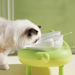 Tigela dupla de aço inoxidável para pet, suporte dobrável, tigela de comida e água para cães e gatos, alimentador antiderrapante de grande volume, acessórios para animais - Image 5