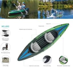 Inflável Kayak Fishing Boat, portátil, esportes aquáticos com Paddle Pump e Bag, 2 pessoas, acessórios - Image 2