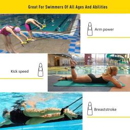 Banda De Resistência De Natação De Fitness, Mão Webbed Paddle, Treinamento De Braço De Natação, Puxar Corda, Treino De Ginástica, Treinador De Força, 20-60lb - Image 6