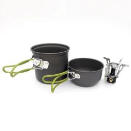 Panelas e panelas antiaderentes portáteis, Conjunto de cozinha, Panelas, Viagem, Louça, Acampamento ao ar livre, Caminhadas - Image 5